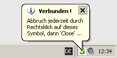 Verbindung erfolgt